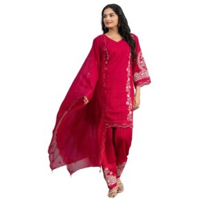 Red Patiala Punjabi Suit